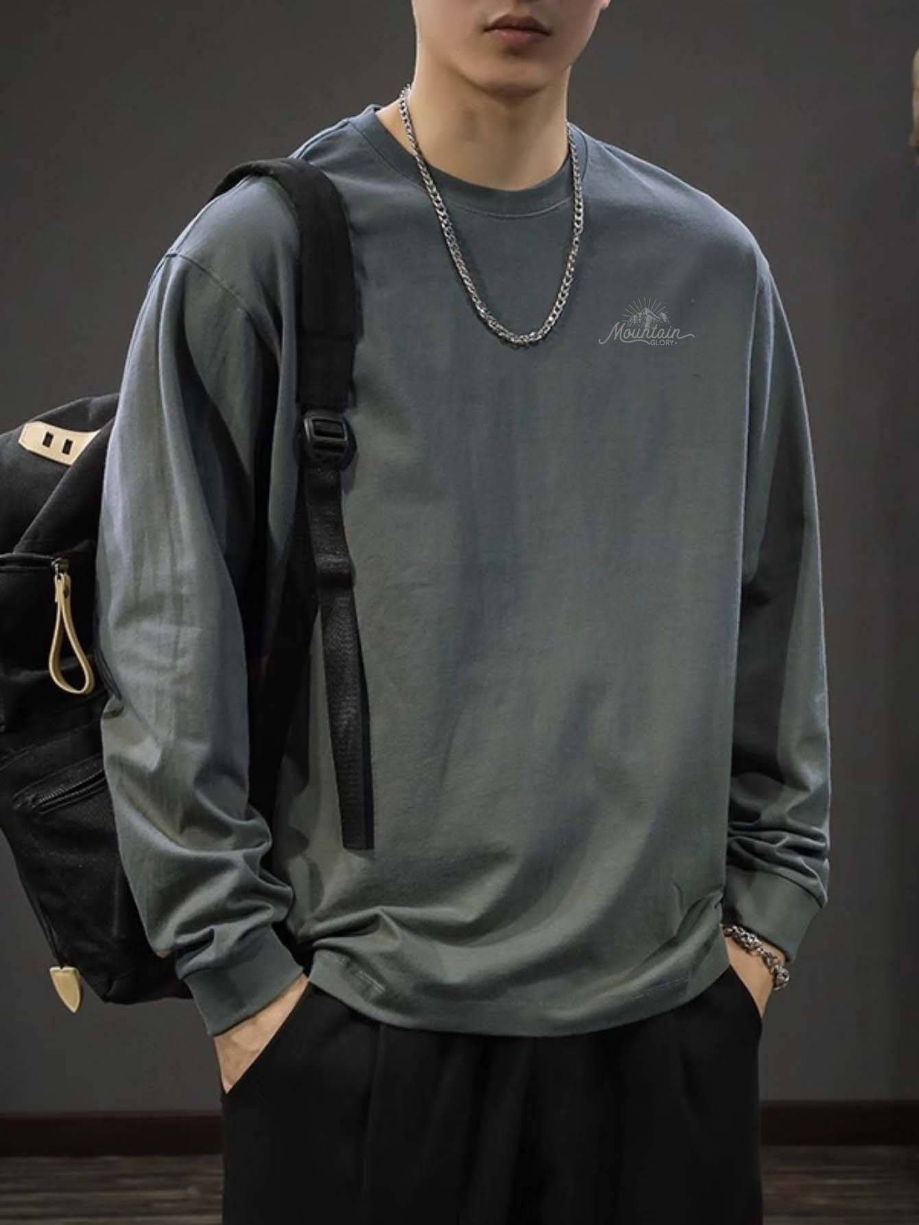 100 COTTONMen Crew Neck Long S - Undershirt Crew Neck review and price