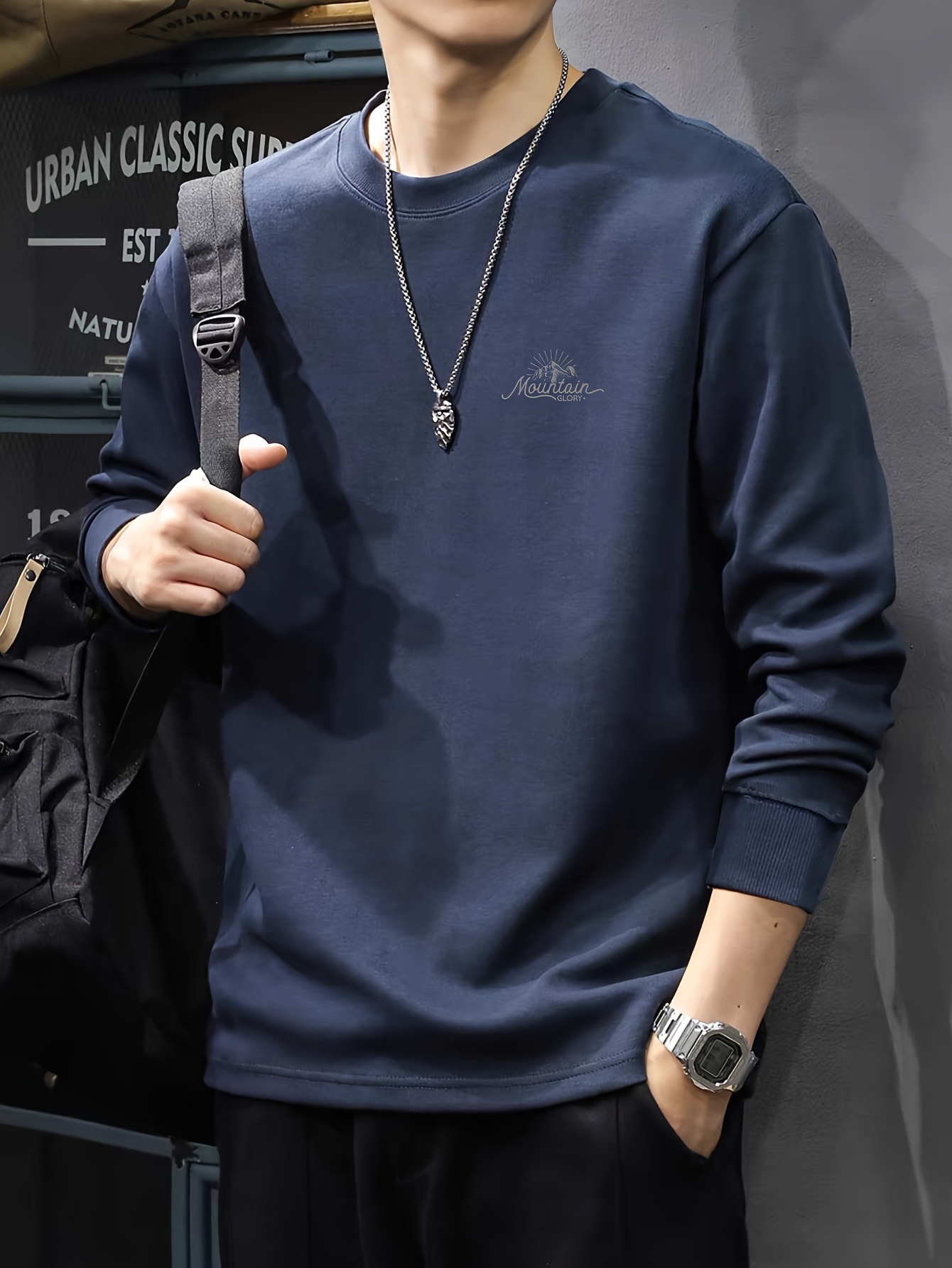 100 COTTONMen Crew Neck Long S - Undershirt Crew Neck review and price