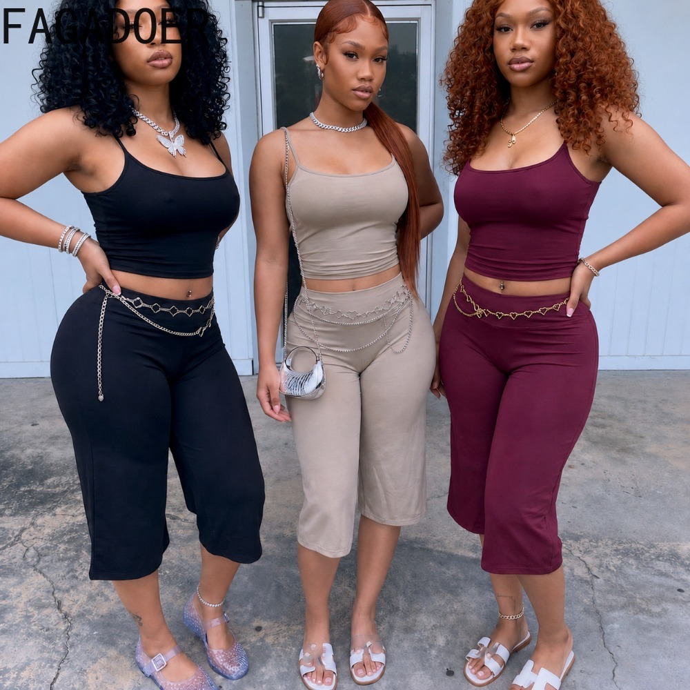 FAGADOER INS Trendy Women 2 Pi - Suspender Tank Top review and price