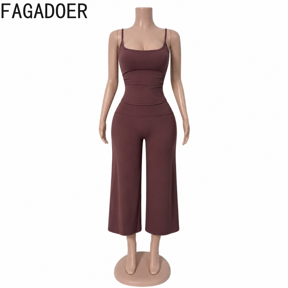 FAGADOER INS Trendy Women 2 Pi - Suspender Tank Top review and price