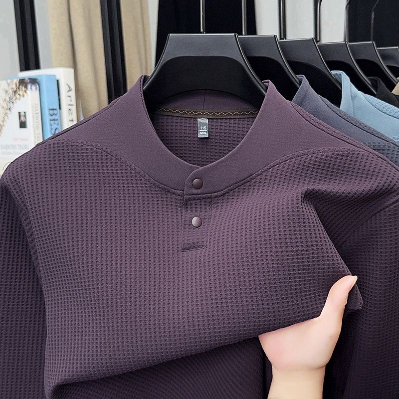 Men Autumn Winter Waffle Knit  - Base Layer Top review and price