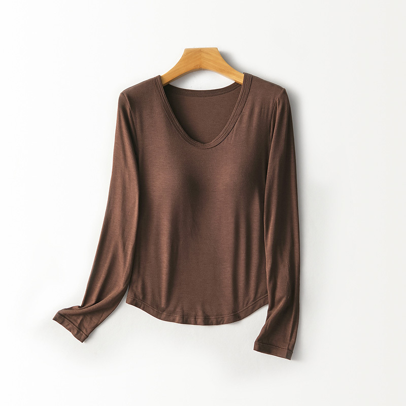 Women U‑Neck Long Sleeve Top B - Base Layer Top review and price